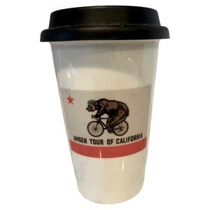 Amgen Tour Of California Eight Ounce Ceramic White Coffee Tumbler